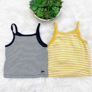 Zara Kids Girls (2) Bundle Cami Striped Cropped Tank Top Size 9